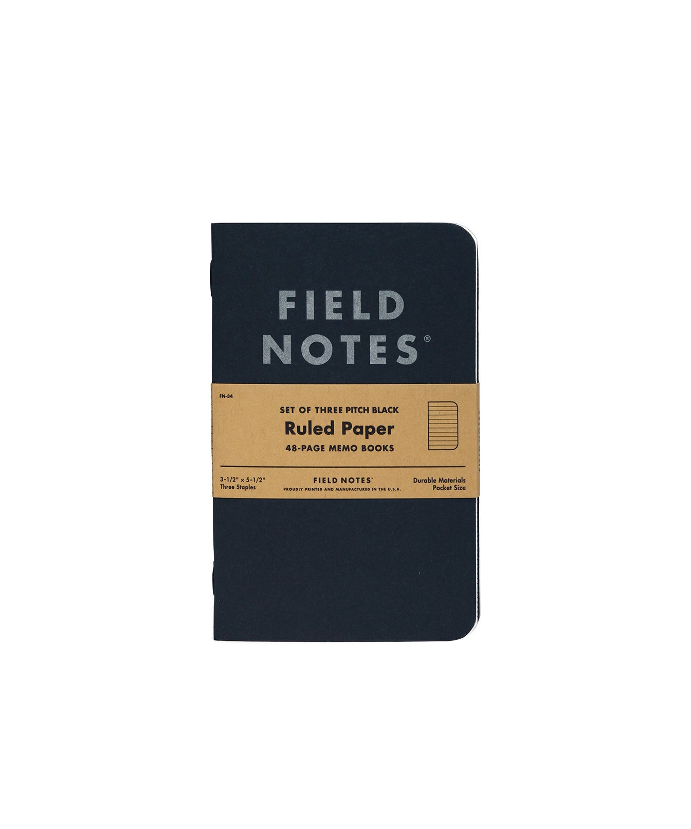 Field Notes - Pitch Black Memo Book 3-Pack