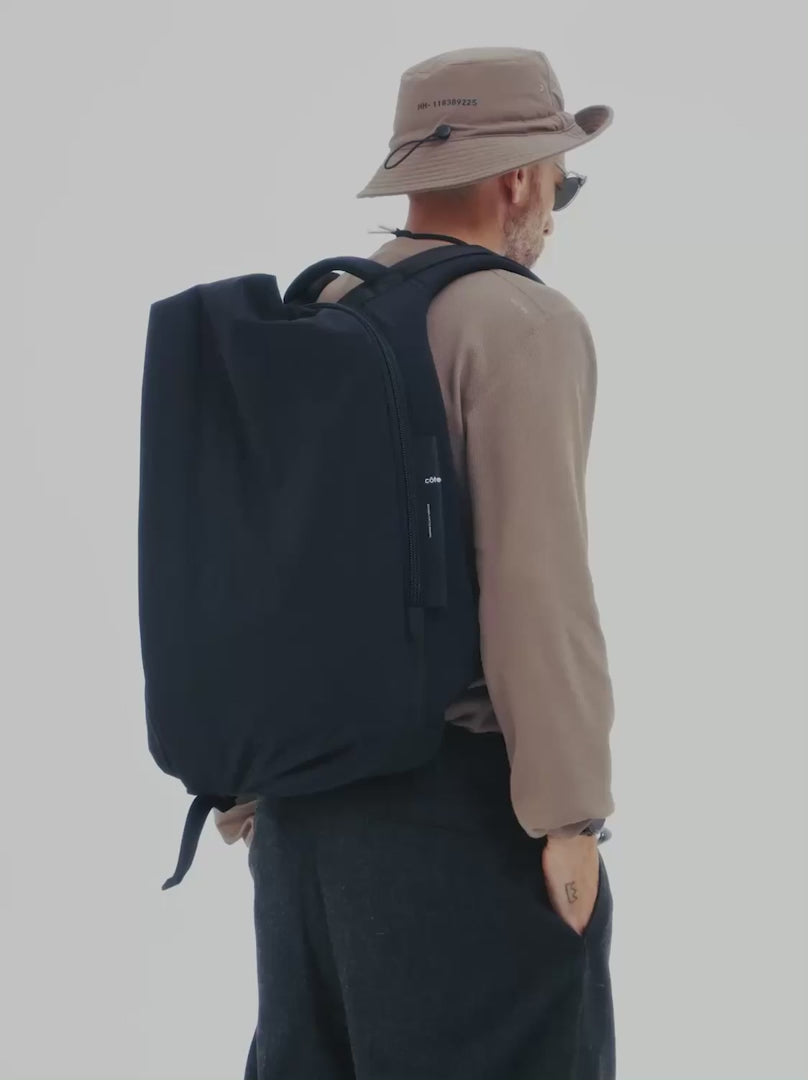 Isar M Smooth Black Colour Accent Backpack