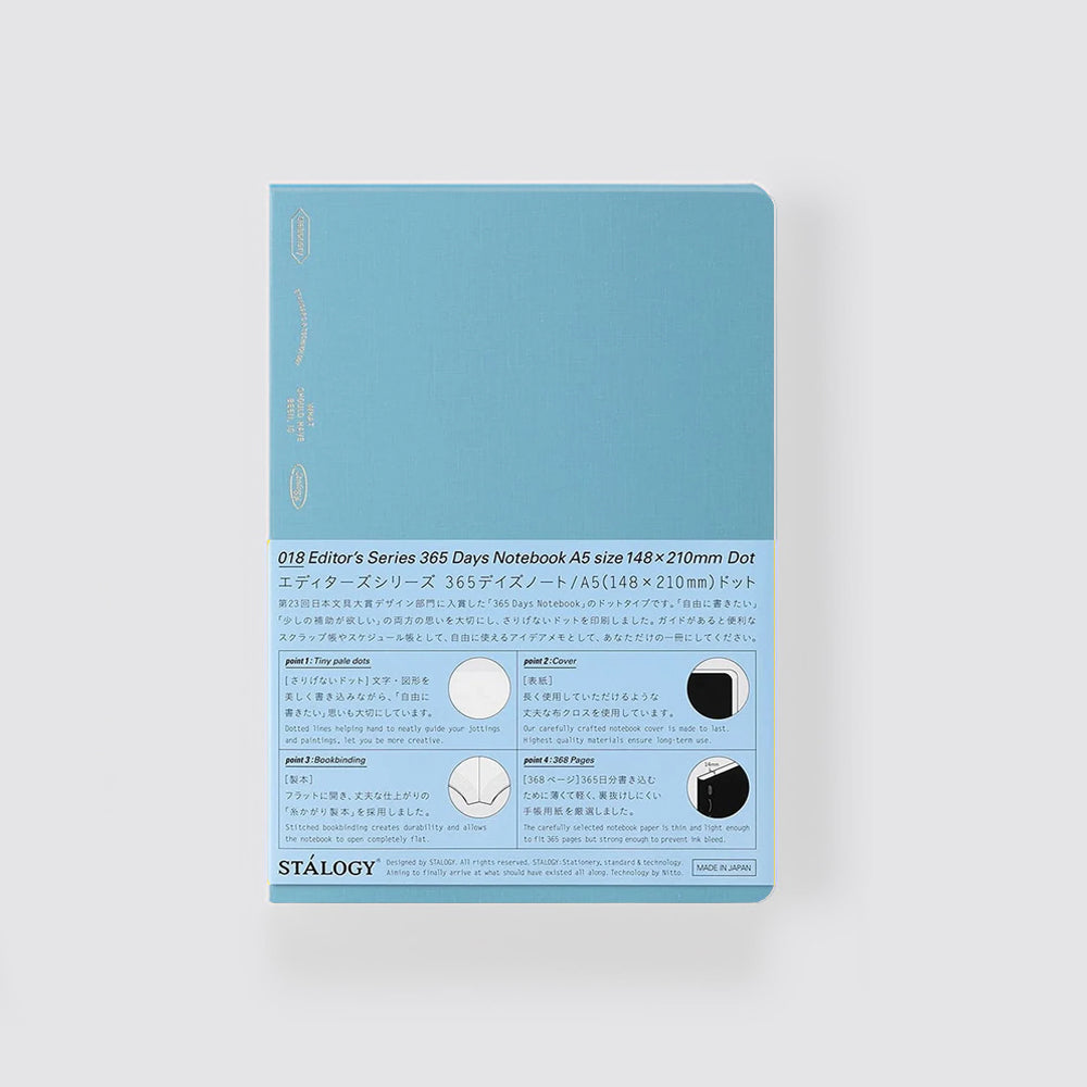 Editor's Series 365 Days Notebook - A5 - Dot Grid