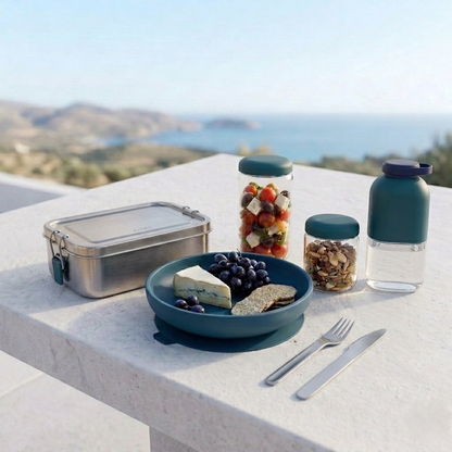Stainless Steel Cutlery Trio with Silicone Case