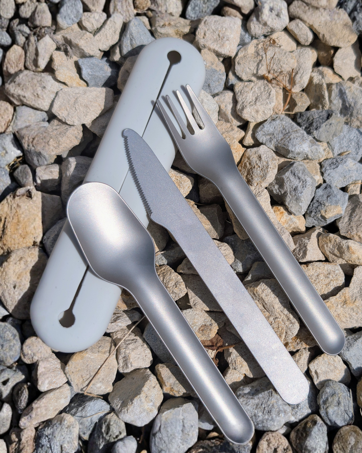 Stainless Steel Cutlery Trio with Silicone Case