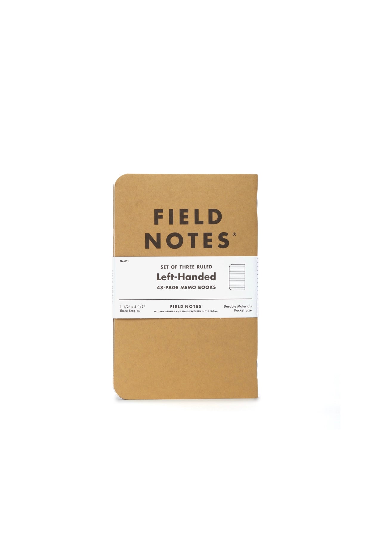 Field Notes - Kraft Ruled Left-Handed 3-Pack