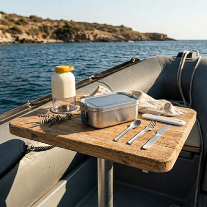 Stainless Steel Cutlery Trio with Silicone Case