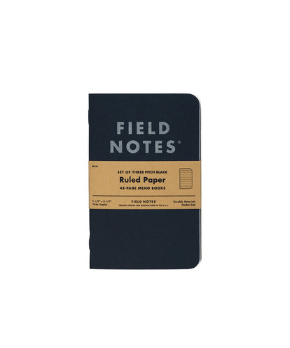 Field Notes - Pitch Black Memo Book 3-Pack