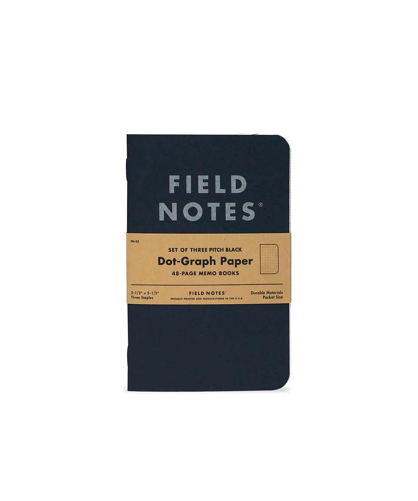 Field Notes - Pitch Black Memo Book 3-Pack