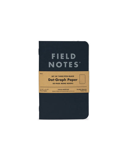 Field Notes - Pitch Black Memo Book 3-Pack