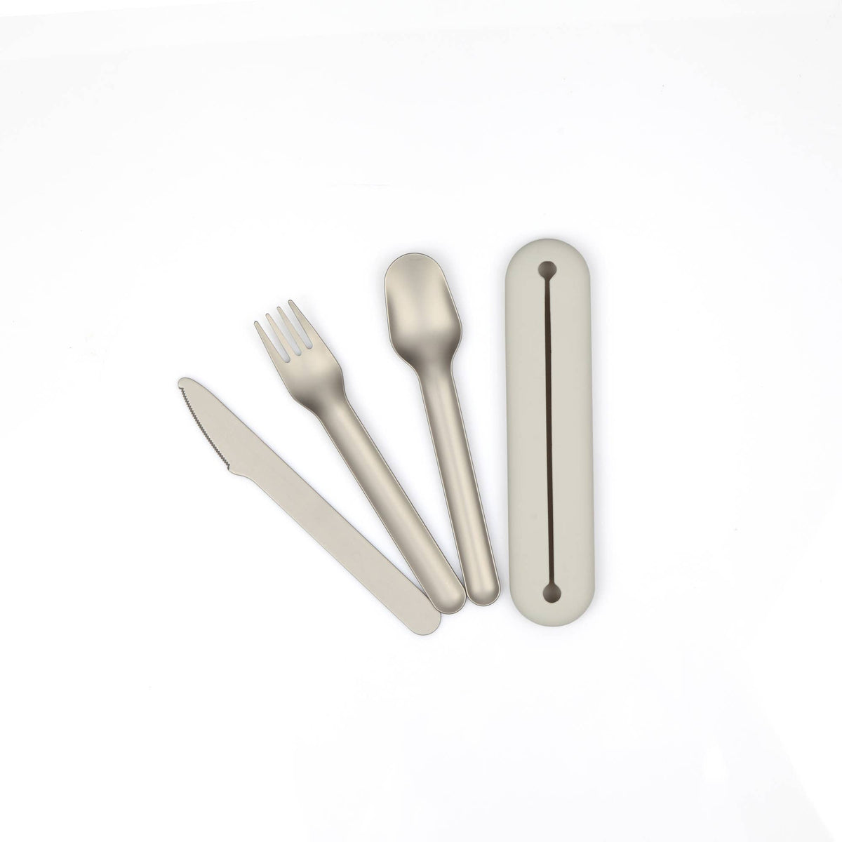 Stainless Steel Cutlery Trio with Silicone Case