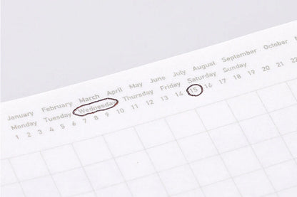 365 Day Notebook - A6 Slim - Grid