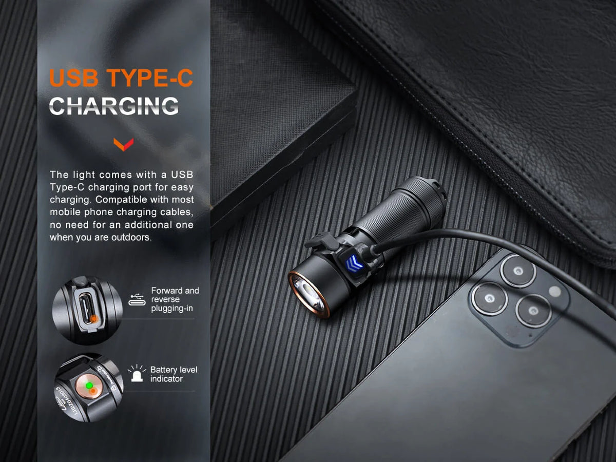 E18R v2 - 1200 Lumens - Rechargeable LED Flashlight