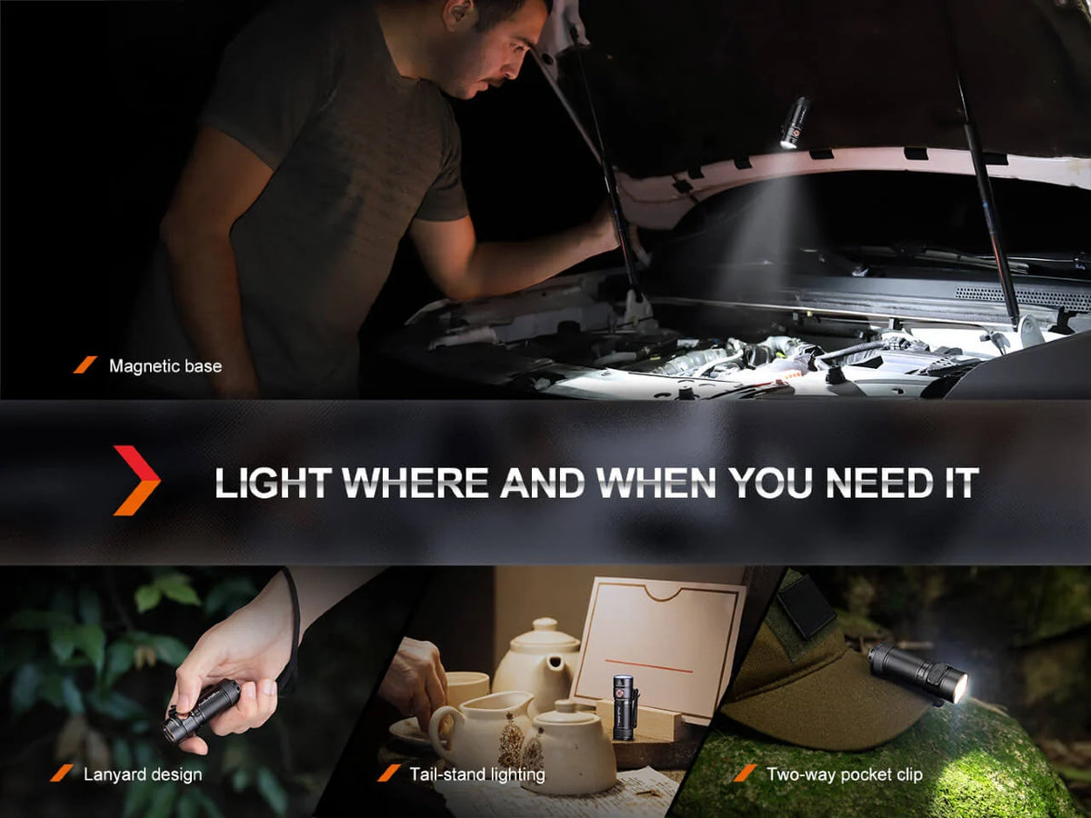 E18R v2 - 1200 Lumens - Rechargeable LED Flashlight