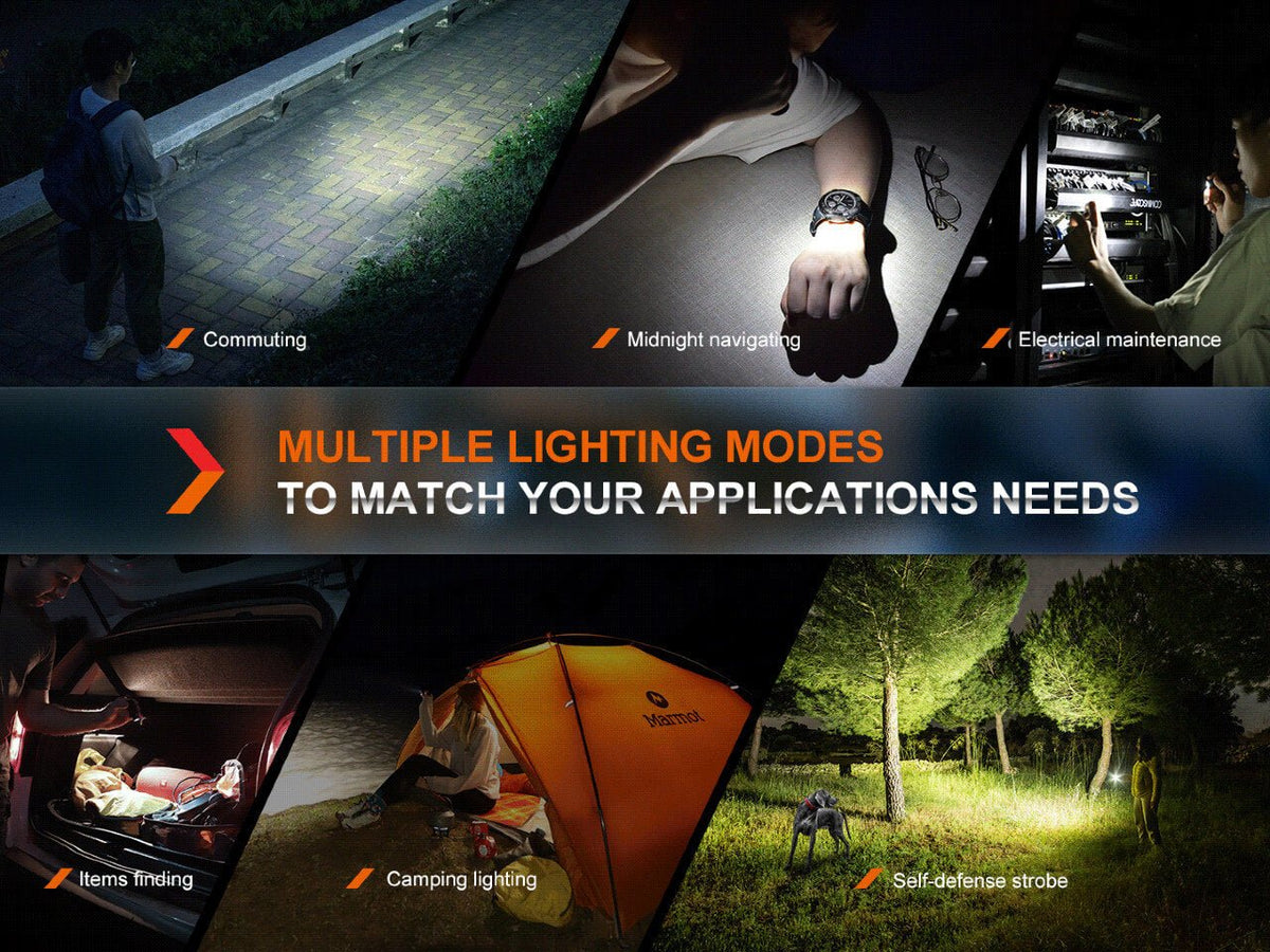 E18R v2 - 1200 Lumens - Rechargeable LED Flashlight