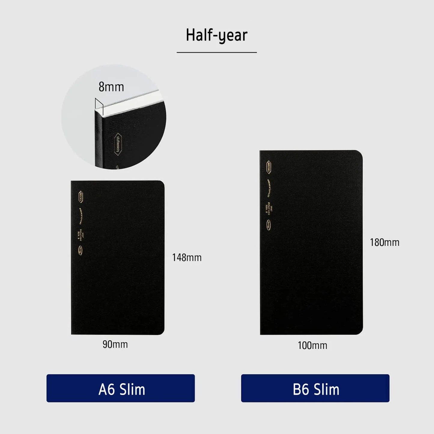 Editor's Series 1/2 Year Notebook - A6 Slim - Grid